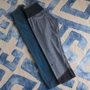 2 Lululemon leggings, size6 cropped high-waist